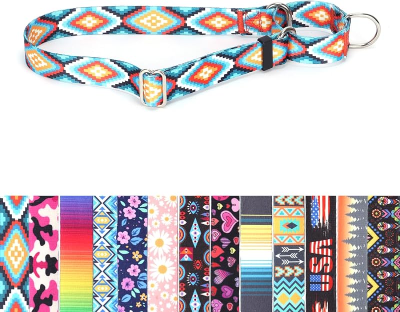 Coleira Martingale para Cães em Nylon Macio YOUALSO Boho M