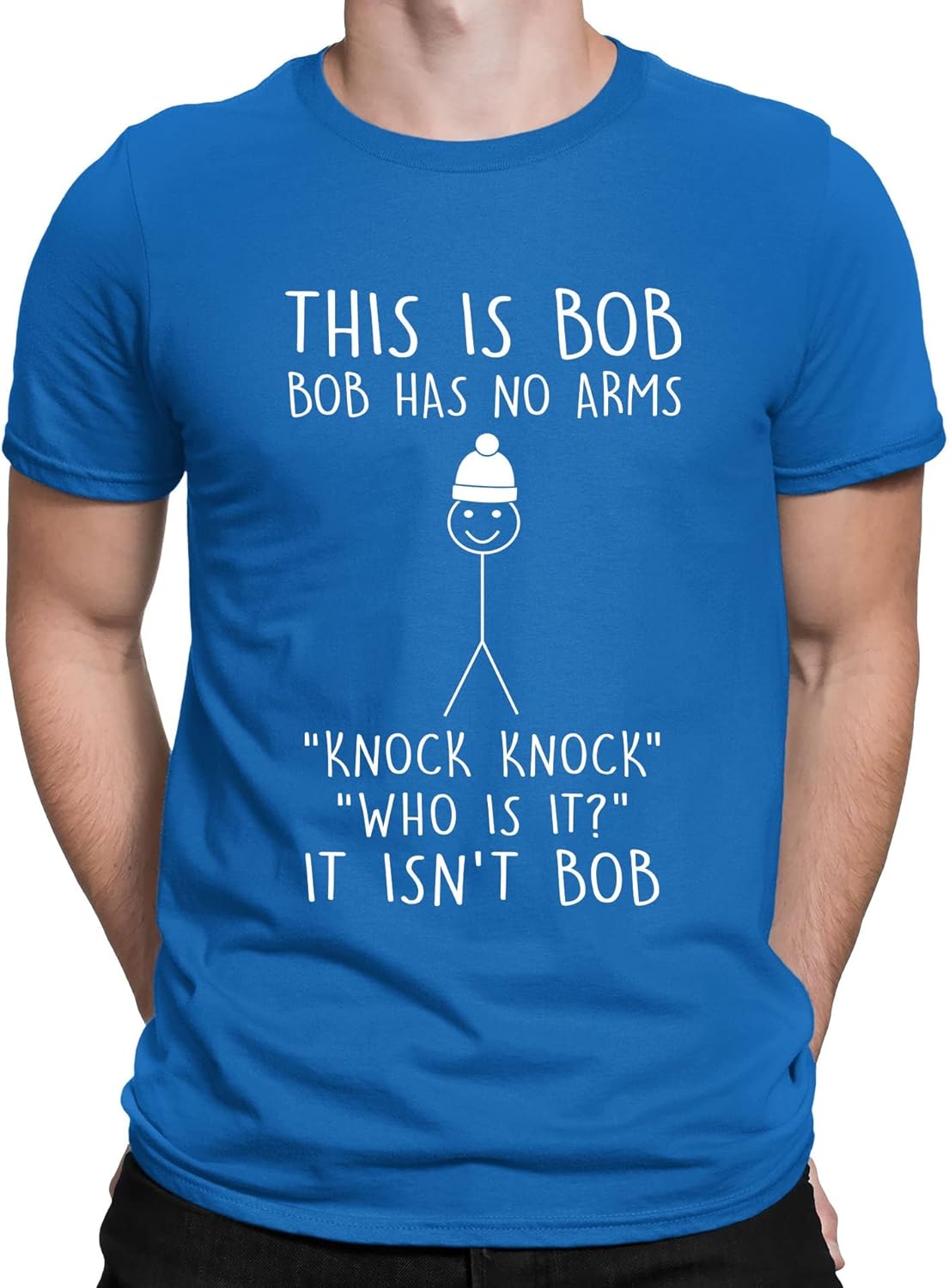 Questo &egrave; Bob No Arms Knock Knock Stickman Joke Divertente T-shirt