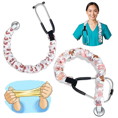 Miniatura 12 de ABAMERICA Funda elástica para estetoscopio Scrunchie, fundas elásticas y delgadas para estetoscopio de ajuste universal para todo tipo de B18 - 2