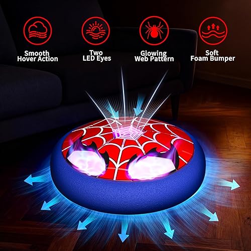 Miniatura 3 de Pelota de fútbol flotante con luz para niños, diseño web brillante y ojos LED, juguetes de fútbol flotantes, juegos de interior con parachoques de
