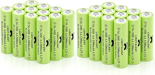 Ni-MH Baterías recargables AA, doble A de alta capacidad, 1.2 V, precargadas para paisajismo de jardín, luces solares al aire libre, luces de