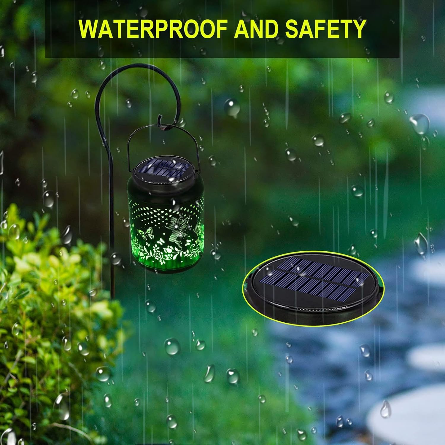 ZNYCYE Upgraded Replacement Solar Light Parts(Top Size 3.66 in), 4 Pack 8 Colors Solar Replacement Top Parts Lantern Lids for Garden Patio Yard Outdoor Hanging Lanterns