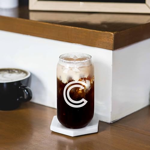 Miniatura 3 de Mason Life Taza de vidrio para café helado, taza de vidrio con letras y pajitas, vaso de vidrio de 20 onzas, vaso para beber, vaso de batido, vaso