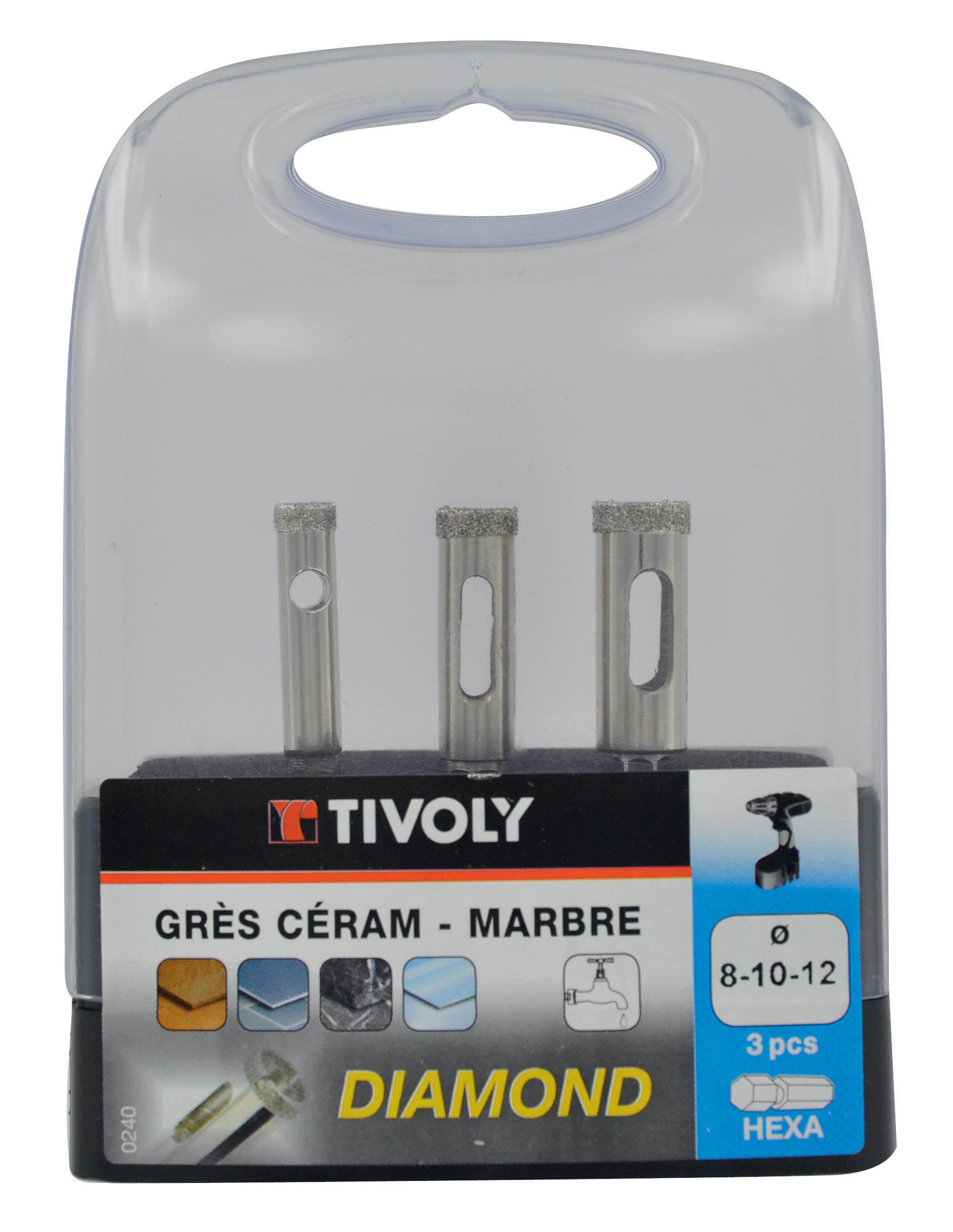 Foret diamond à eau pour poser du carrelage en grès cérame sans fissure