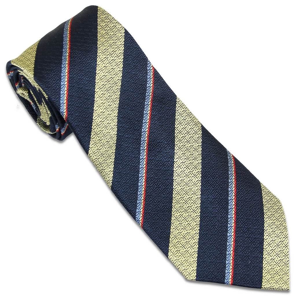 The Regimental Shop Men's Multicolour Queen's Own Hussars Silk Non Crease Regital Tie