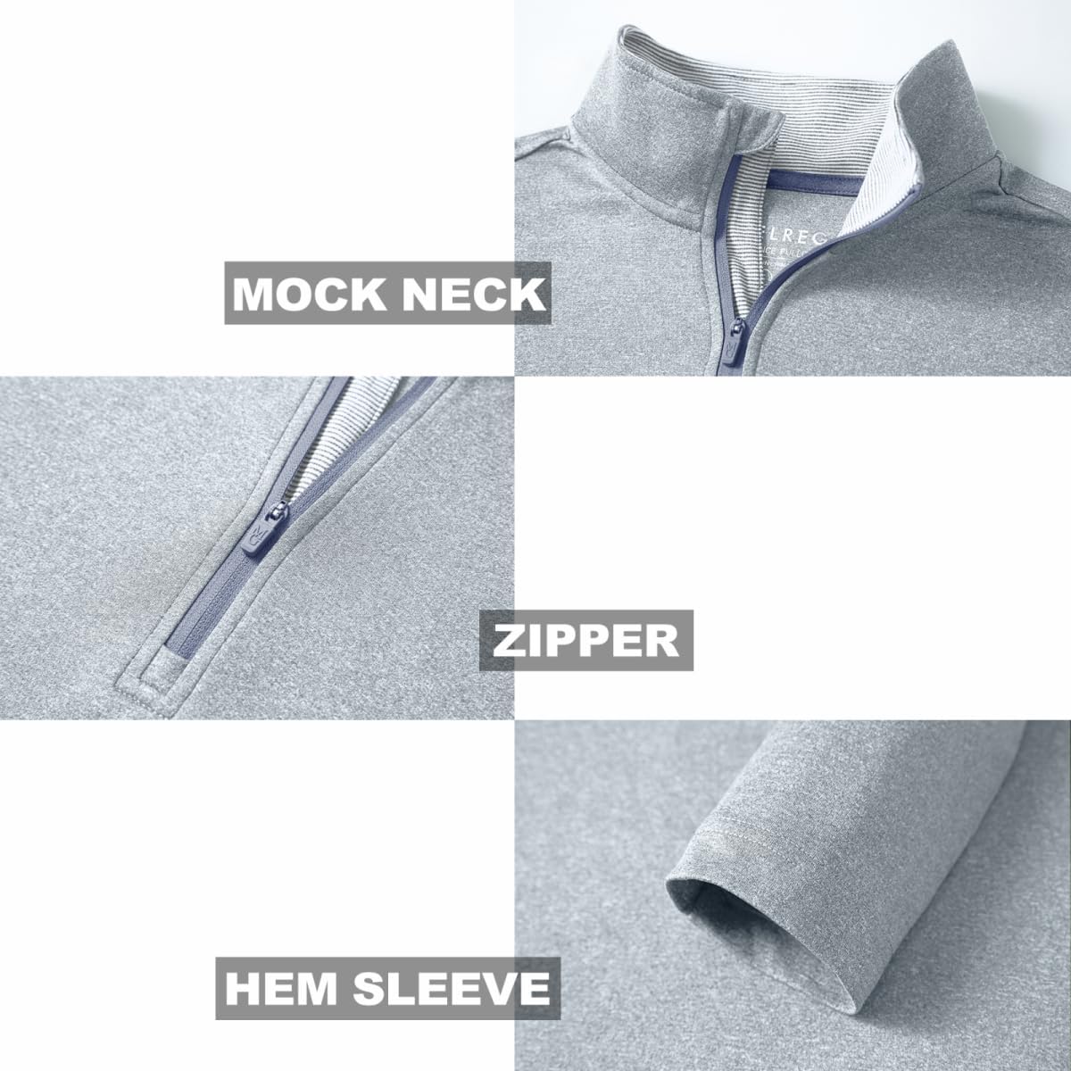 M MAELREG Quarter Zip Golf Pullover Men Dry Fit Long Sleeve Performance Wicking Mock Neck 1/4 Zip Pullover Mens Sweatshirt - Image 5