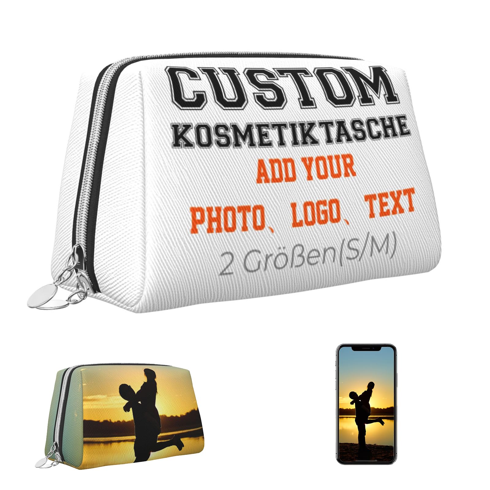 Make-up-Tasche Mit Aufdruck 'Sometimes You Forget You're Awesome' – Aus Leinen, 19x25 Cm, Doppelseitig Bedruckt
