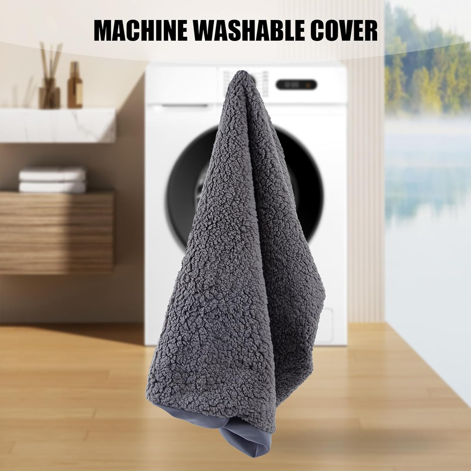 Dog Bed Cover,Replacement Soft Plush Outer Cover for For Small/Medium/Large/XL Dog's Beds,Waterproof Washable Dog Crate Cushion,Pets Mattress Protector Cover(Cover Only) (L:44x32x6 inch) 3 71EYEQJgplL. AC SL1500