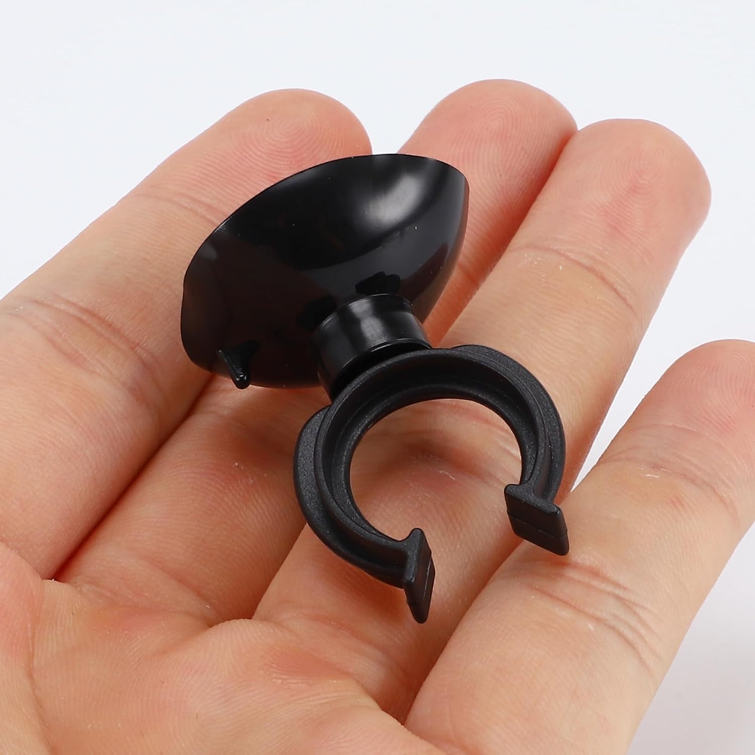 Aquarium Suction Cup, Aquarium Sucker Clip, Suction Cups Airline Tubing Holder, Fish Tank Accessories for Aquarium Fish Tank, Black, 0.67"
