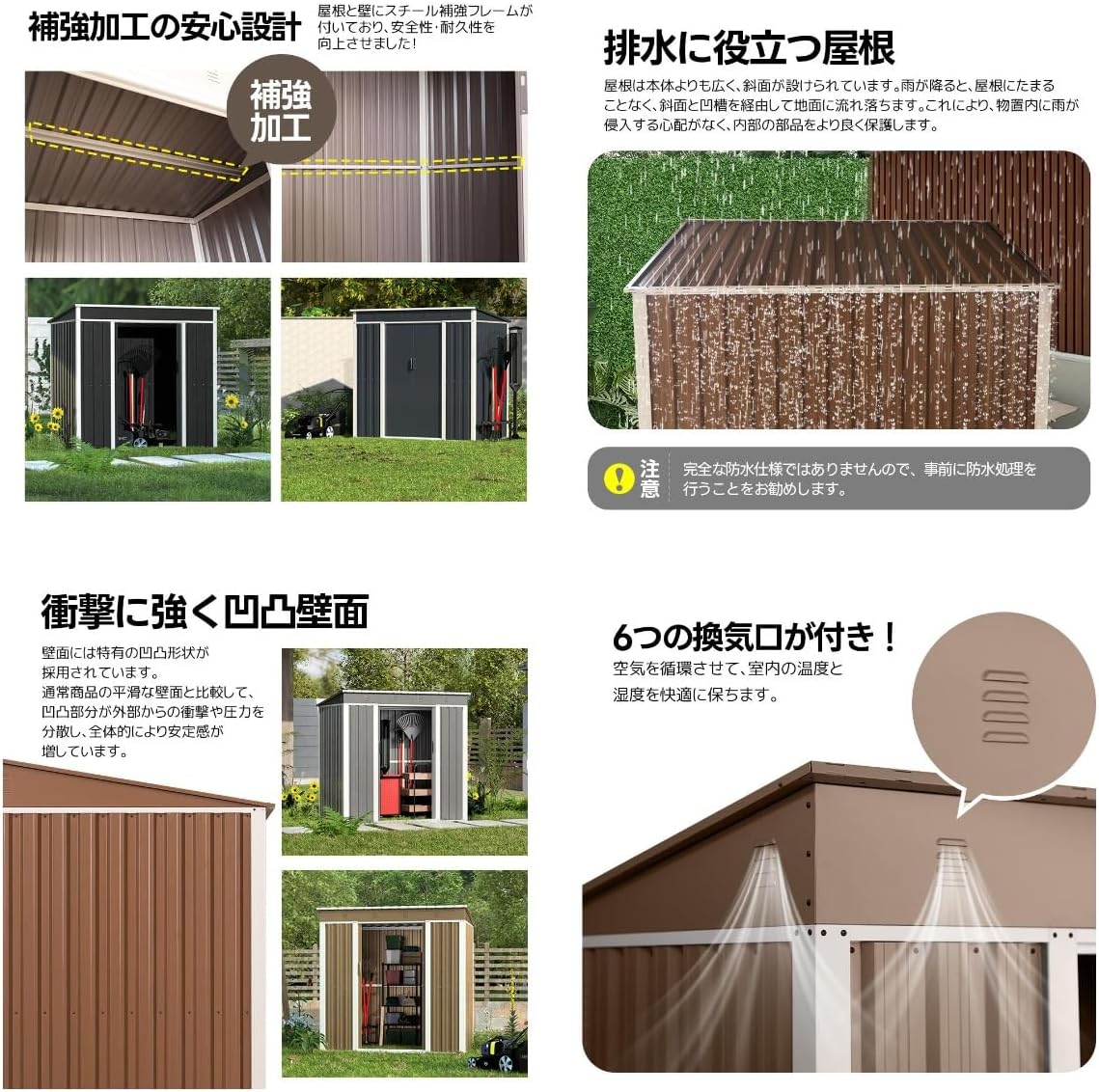 物置 屋外 スチール 倉庫 戸外収納庫 物置き おしゃれ 大型 収納庫 防さび ベランダ 防水 ドア 【フェンスゲートキットチェーンリンク】 引戸 スチール