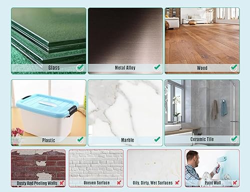 Miniatura 5 de Tiras de gancho y bucle resistentes con respaldo adhesivo 50 juegos de 1 x 4 pulgadas. Cinta de montaje de doble cara con pegamento adhesivo blanco