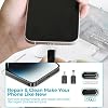 Kit de Limpieza y Reparación para Puerto de Carga de Teléfono Móvil (Negro) | 4 Tapones Antipolvo, Herramientas de Limpieza Múltiples para iPhone y Airpod, Puerto USB Tipo C y Cable Lightning, Conector para iPad, Altavoz 3