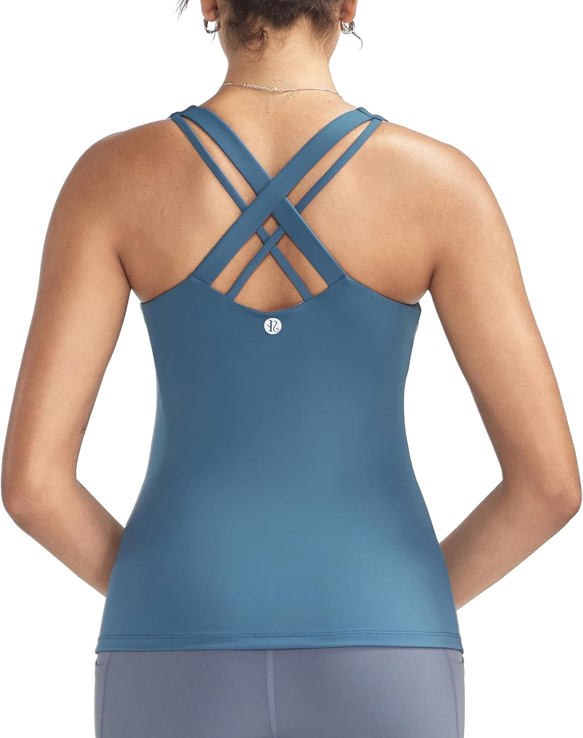 RUNNING GIRL Tank top with Built in Bra for Women,Compression Shirts Crisscross Back Workout Yoga Tops