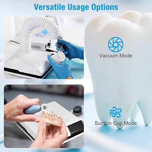 Miniatura 3 de Colector de polvo de pulido de escritorio, modo de vacío y modo de ventosa, filtro reutilizable fácil de limpiar, modelo extractor de succión de