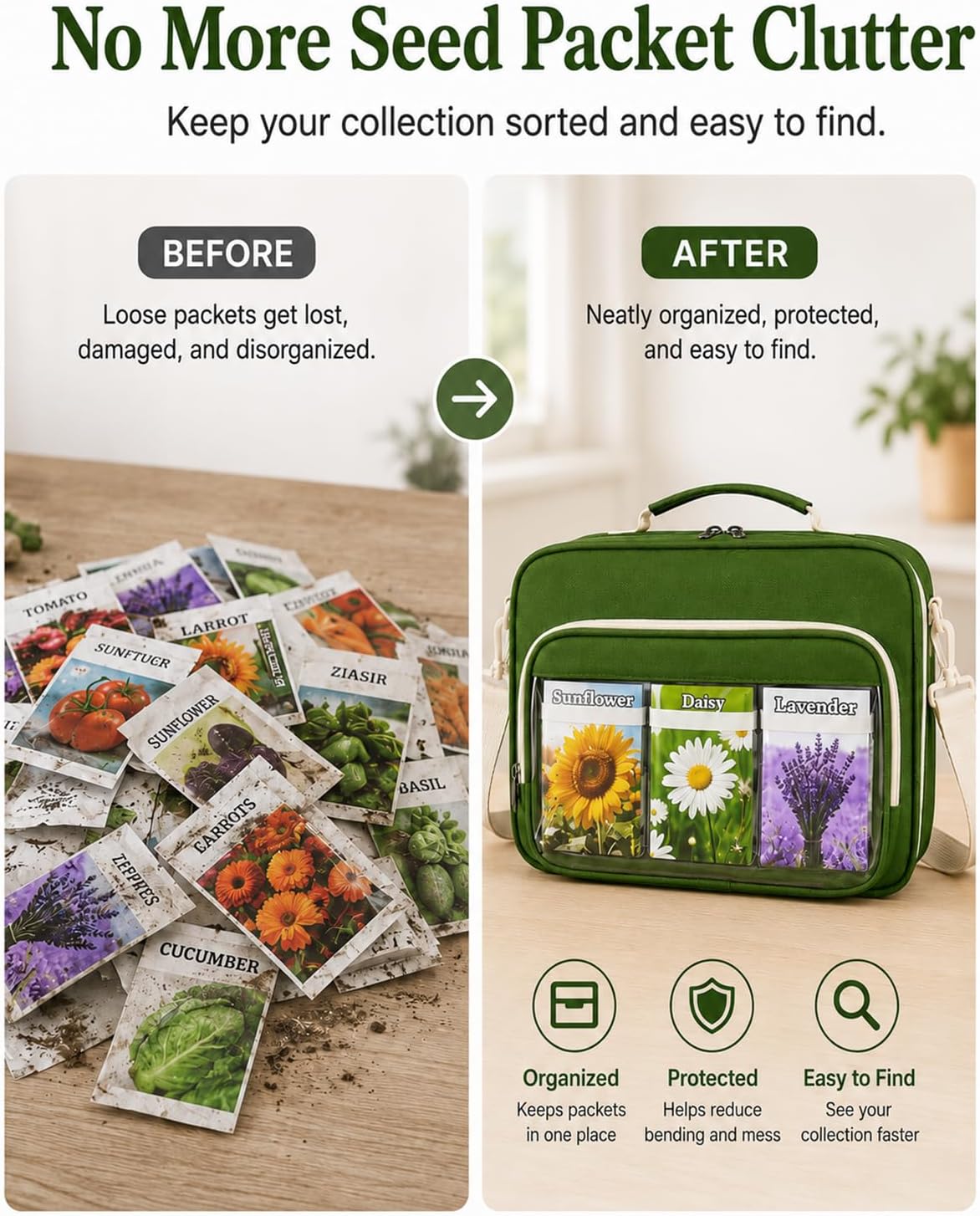 Seed Storage Organizer Bag