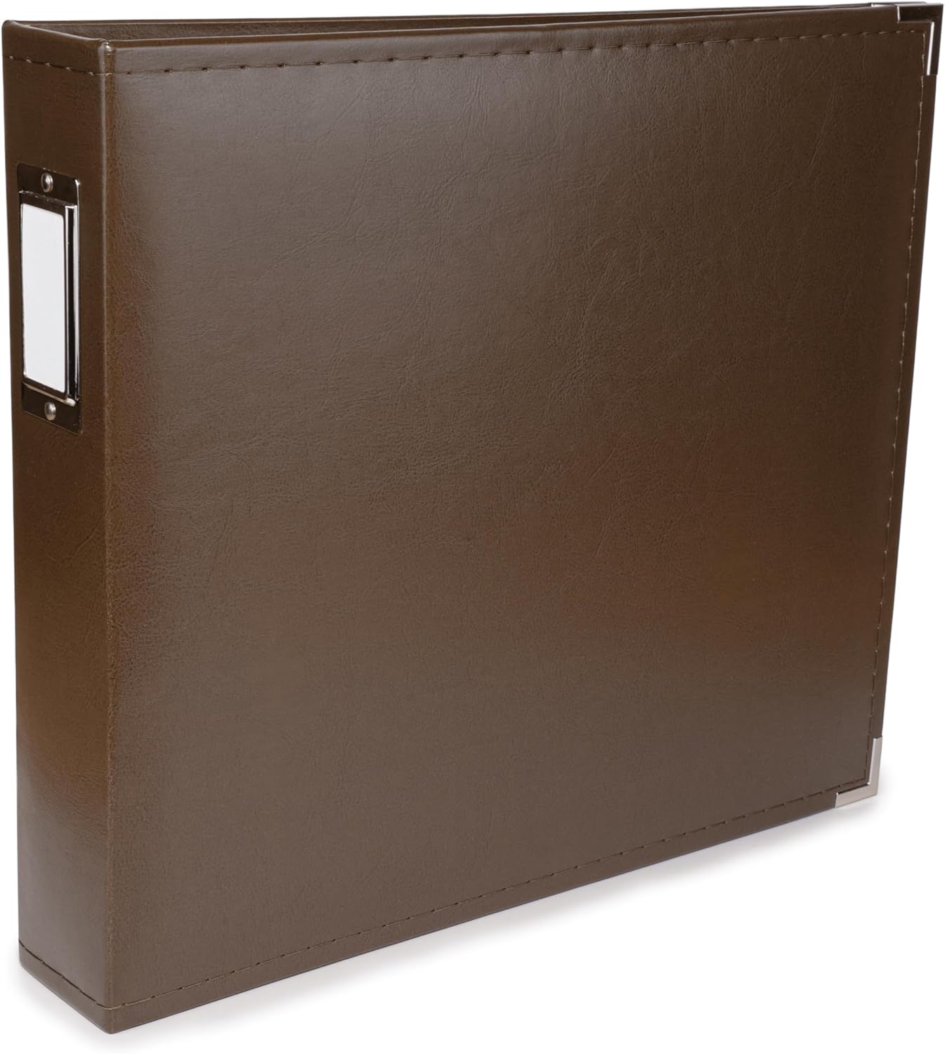 Heidi Swapp 12x12 Photo Album, Protect Memories and Photos, Soft, Durable Faux Leather, Classy Decorative Spine Label, Snag-free Rings, Includes 5 Page Protectors (Chocolate)