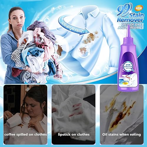 Miniatura 4 de Active Enzyme - Removedor de manchas para ropa blanca de camisa blanca, limpiador de enzimas para ropa, artefacto de lavandería perezosa, limpiador