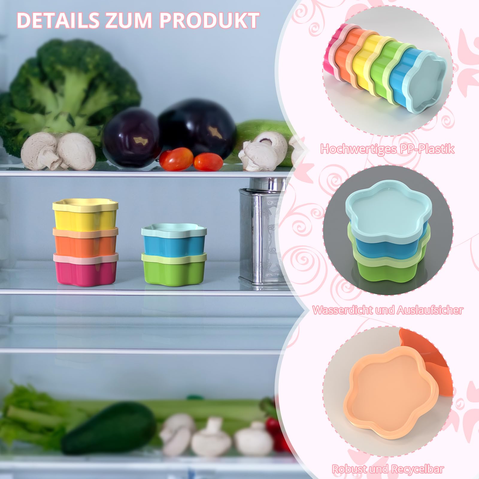 ZHIYUQL Deli Kleine blikjes, 20 stuks, 160 ml, vershouddozen met deksel