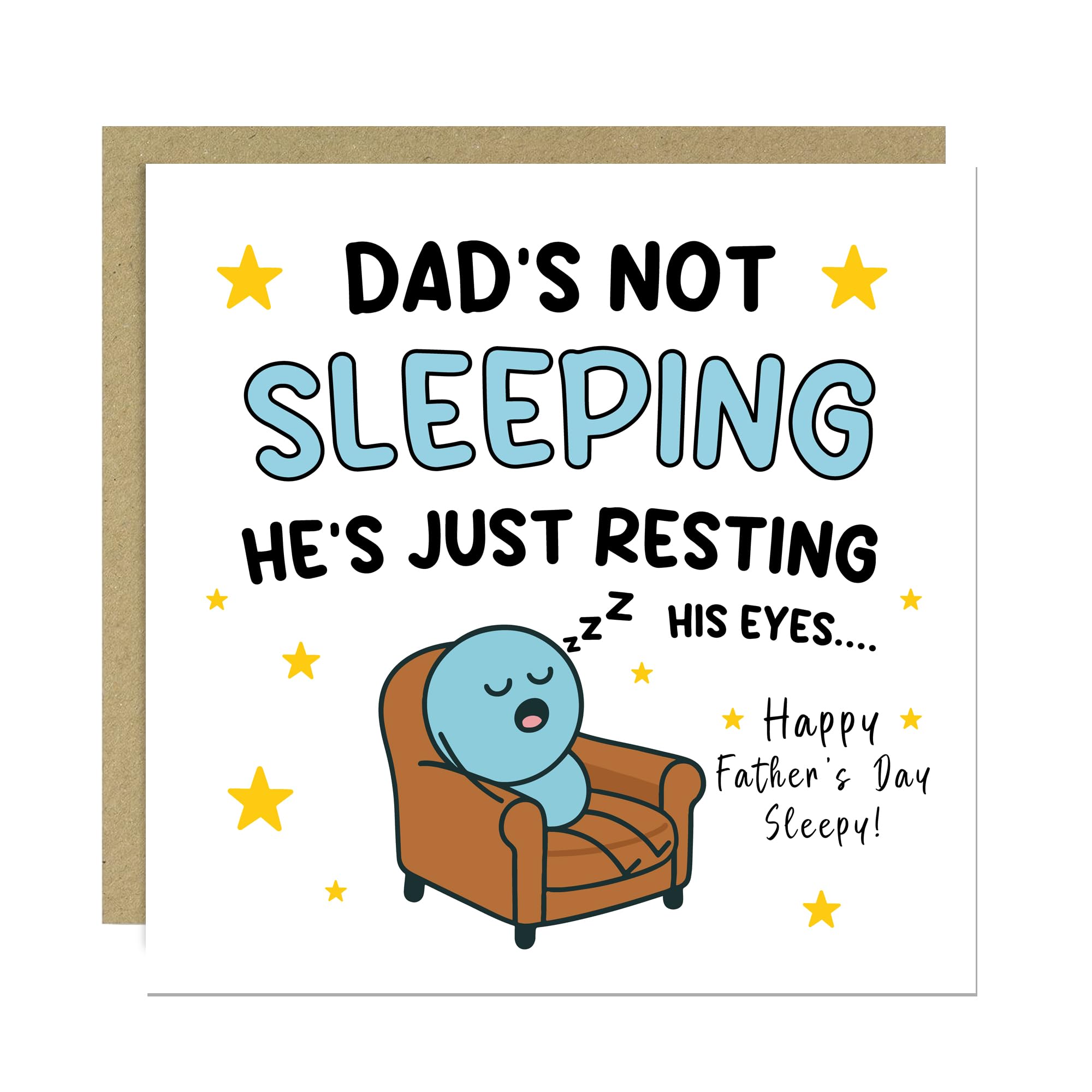 RED OCEAN FUNNY Dad Card For Fathers Day Hes Just Resting His Eyes Humour Fathers Day Card For Dad From Daughter Son Hilarious Daddy