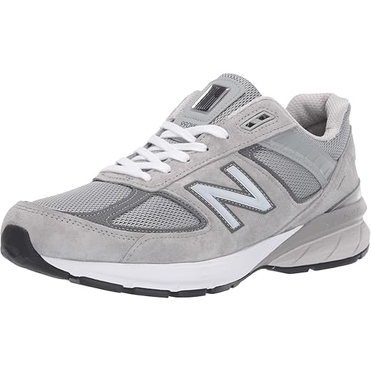 New Balance Men's Made in US 990 V5 Sneaker, Grey/Castlerock, 10.5