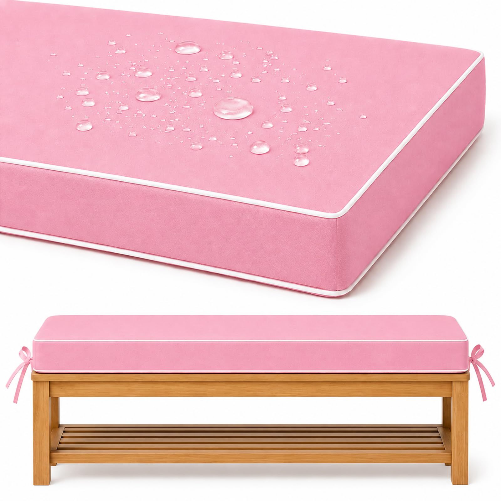 Waterproof Bench Pad - Cushions for Outdoor Furniture, Garden Seat Cushion