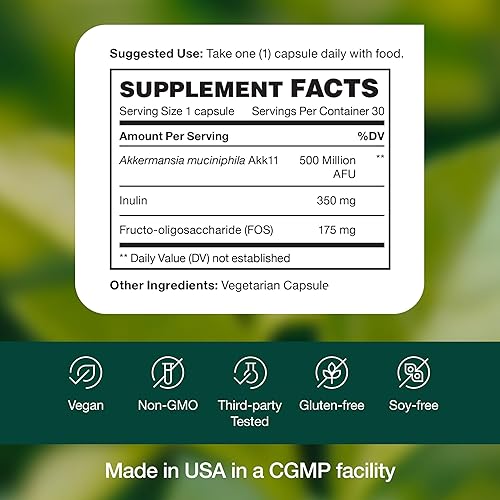 Miniatura 5 de Akkermansia - Pre + Probiótico - 30 Cápsulas