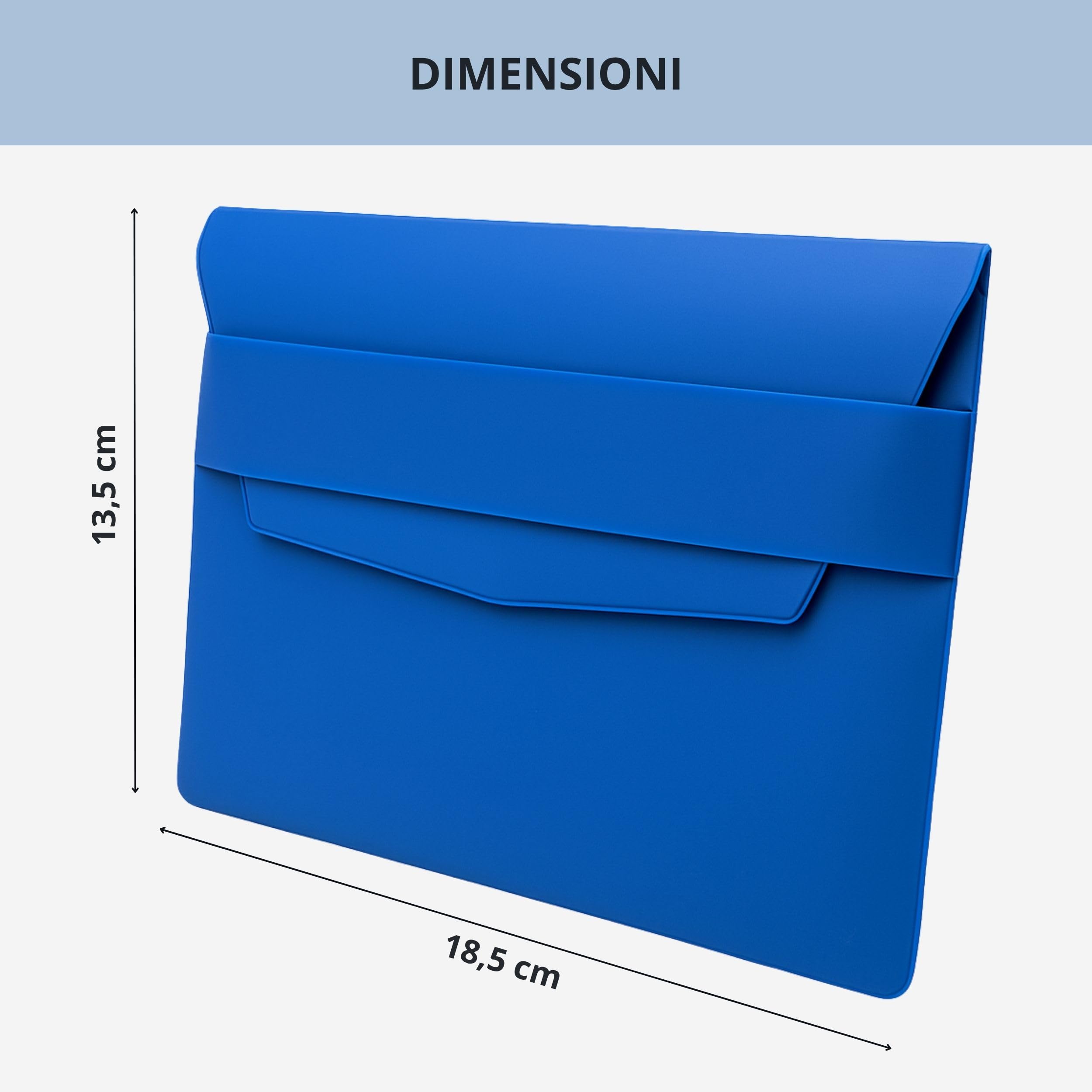 STALIVA 2 Pezzi Porta Documenti Auto Moto, Porta Libretto Auto e Assicurazione, Cartellina Portadocumenti da Viaggio Bluette