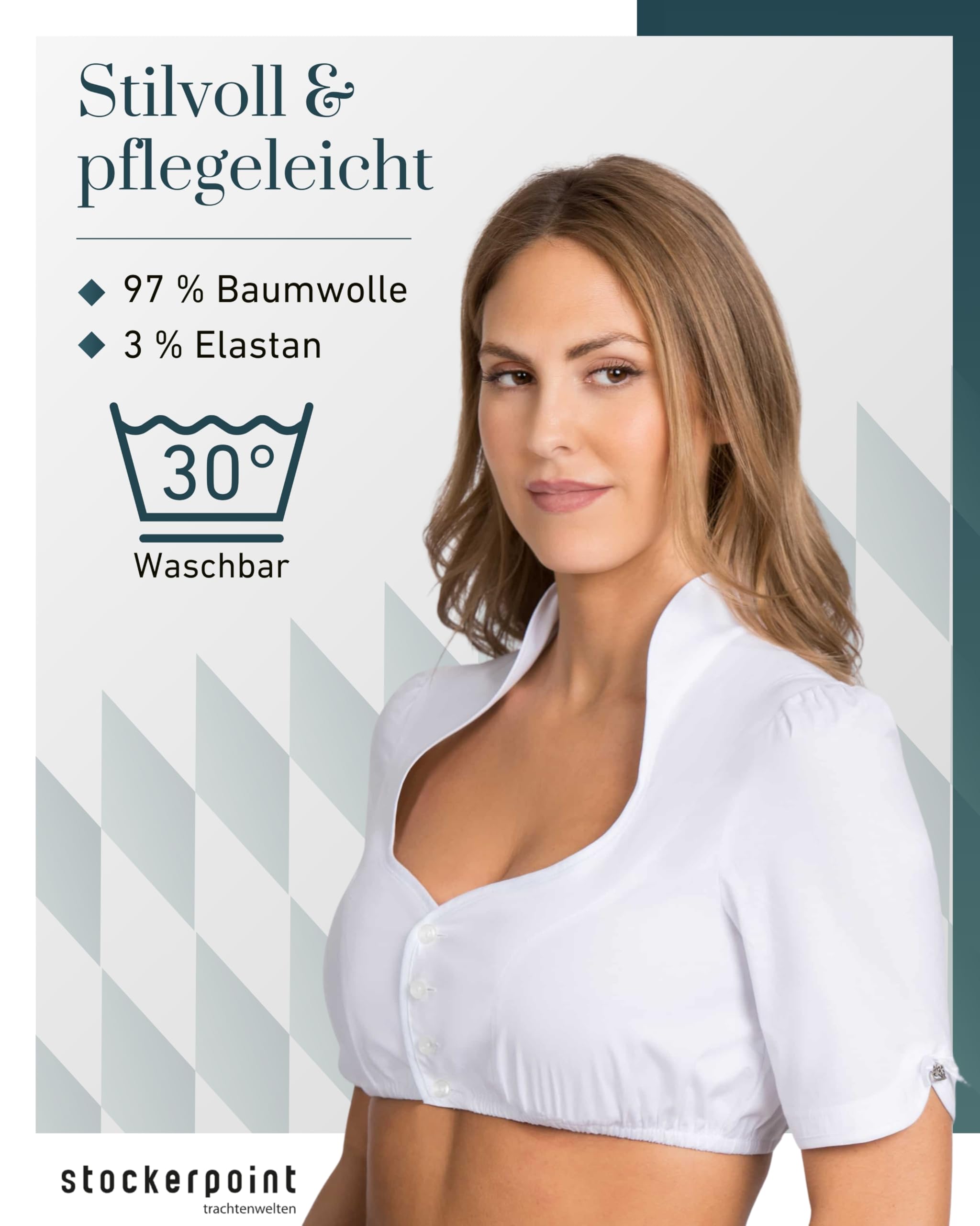Stockerpoint Damen Solange Trachtenbluse (1er Pack)