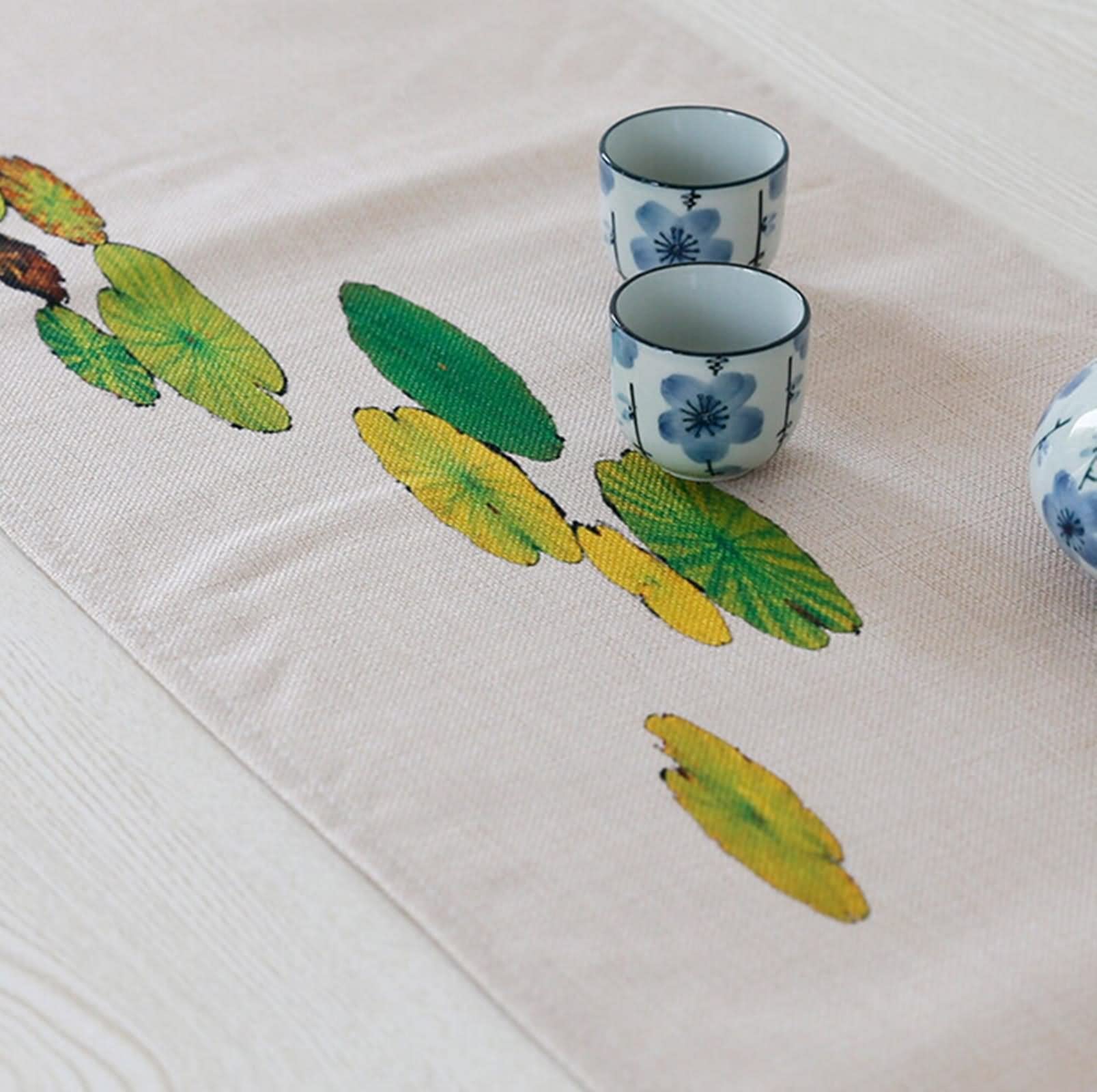 Camini da tavolo rustici, decorazione per la casa, salotto, fiori, stile 4, lenzuola in cotone, 32 x 160 cm, decorazione per feste e feste