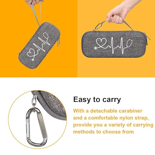 Vista 61 de BOVKE Funda de viaje para 3M Littmann Classic III, Lightweight II S.E, Cardiology IV Diagnostic, MDF Acoustica Deluxe Estetoscopios - Espacio Negro