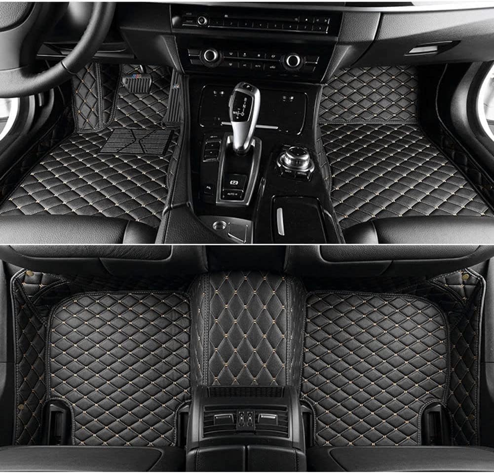 7D Car Floor Mat for BMW X5 Model (2008-2013)| All-Weather Protection | Custom Fit Foot Mats | Waterproof, Dustproof & Antislip | Car Foot Mat | Black with Silver
