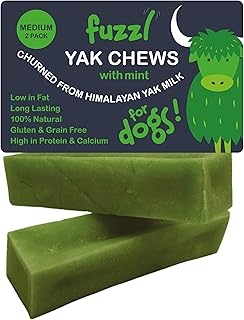 Fuzzl Yak Kausnacks für Hunde - 2x70g Minze - Hundeleckerli aus Himalaya Yak Milch product image