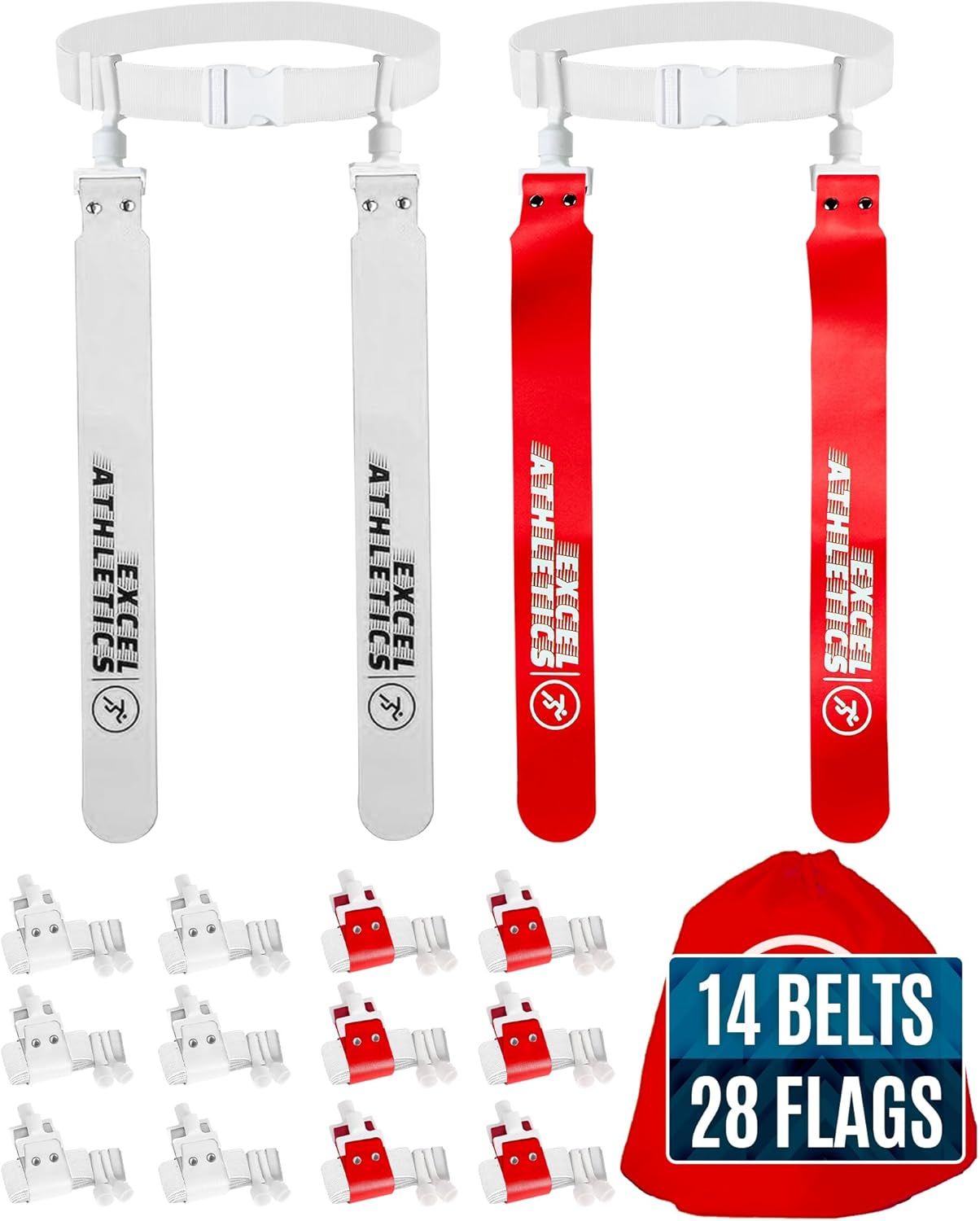 Excel Athletics Adjustable Flag Football Set Youth, Kids