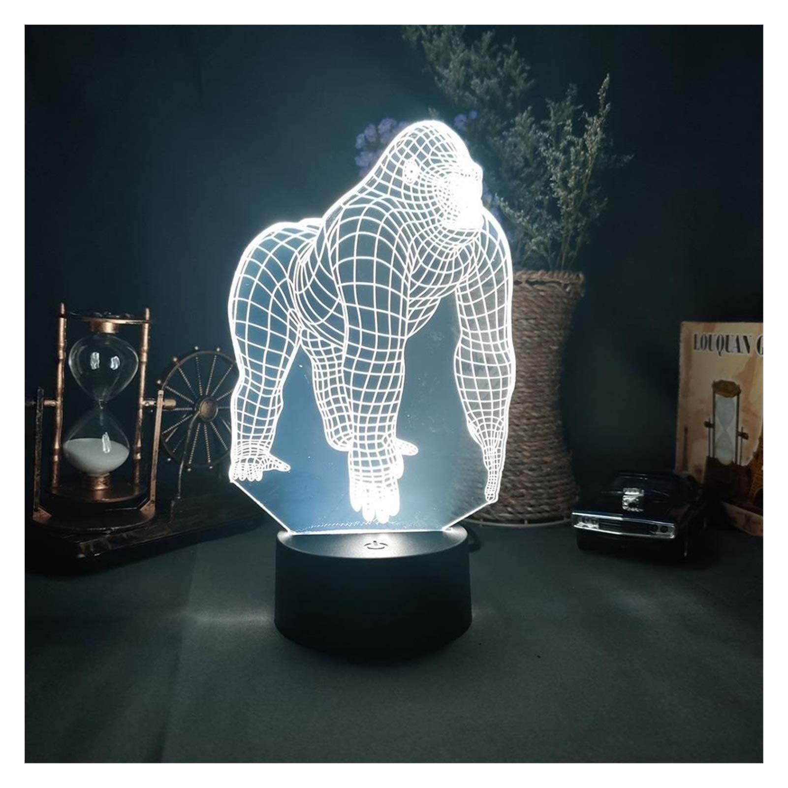 Amazon.co.jp: 3Dランプイリュージョン- ゴリラ3DアクリルLED 7色の夜