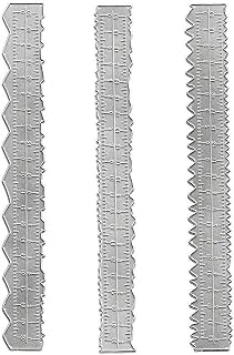 LGEGE Irregular Deckle Edge Ruler 3 Pcs Sets, 8.7 inch Paper Tearing Ruler for Cutting Paper to Wavy Line Jagged, Decorative Edges for Scrapbooking Décor