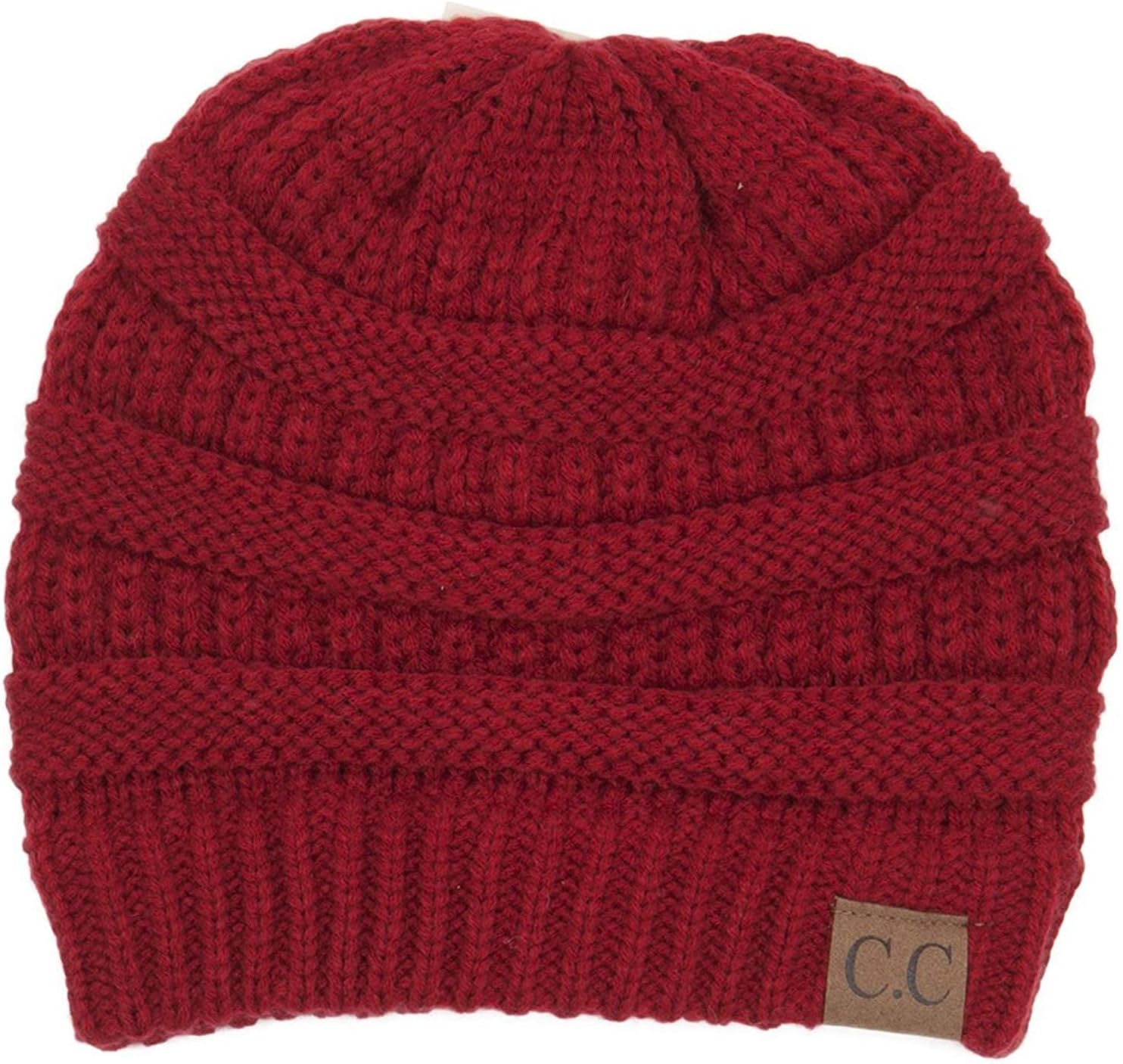 Funky Junque Hat Scarf Glove Set for Women – Matching Winter Set with Ribbed Knit Beanie, Soft Infinity Scarf & Warm Cozy Knit Gloves for Cold Weather - Red