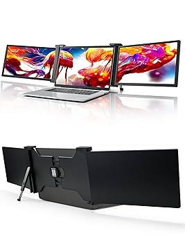 TK　モバイル式モニター 3台ディスプレイ　ブラック新品 Amazon.co.jp: デュアルディスプレイ ダブルモニター トリプル