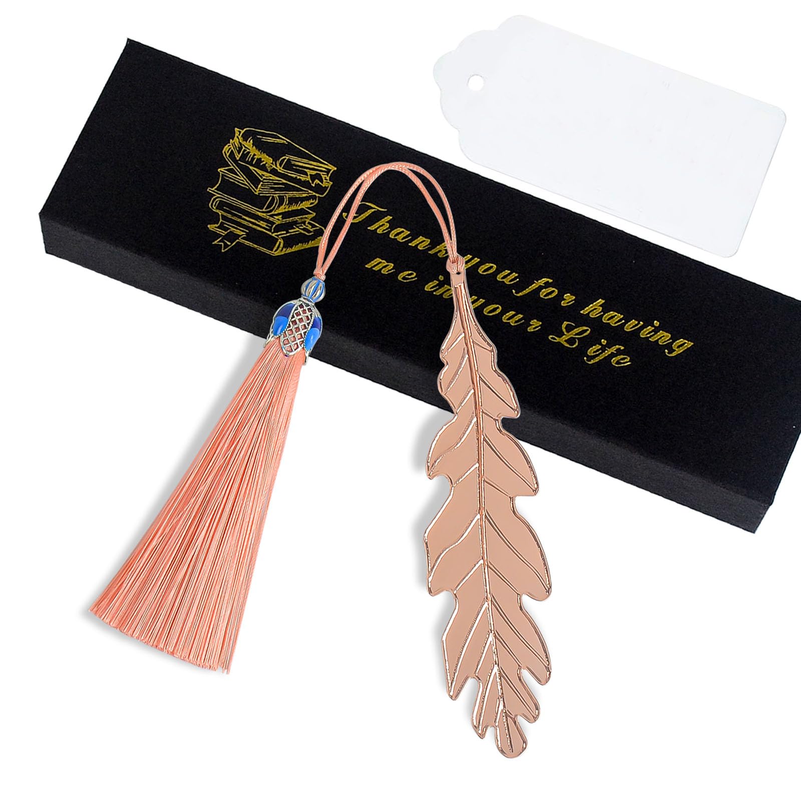 Hafhue Metal Bookmark With Tassel - Inspirational Gift For Readers, Bookworm, Librarian, Coworker
