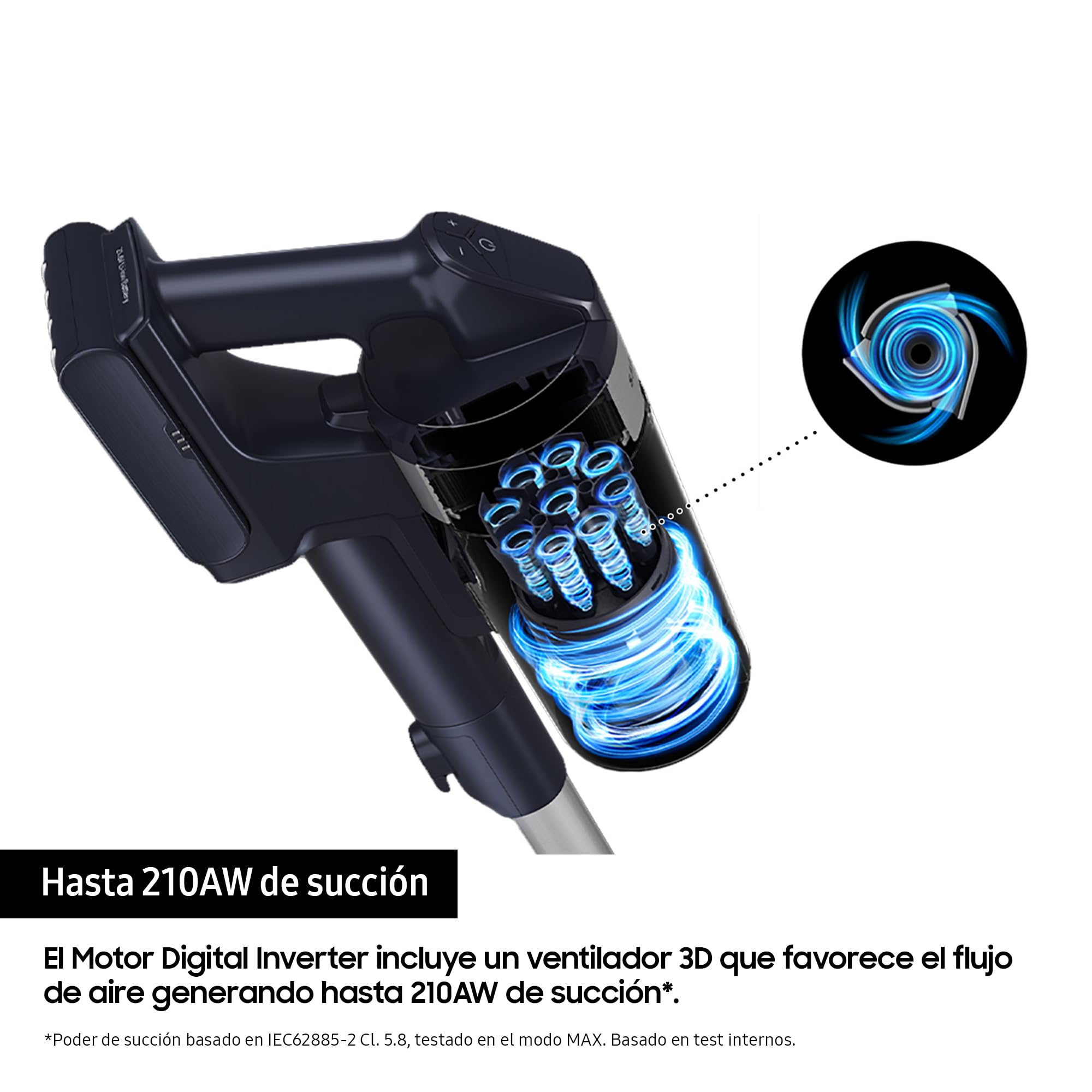 Samsung Aspiradora sin Cable Jet 85 Pet 210AW con Cepillo para Mascotas+ VS20C8522TN/WA