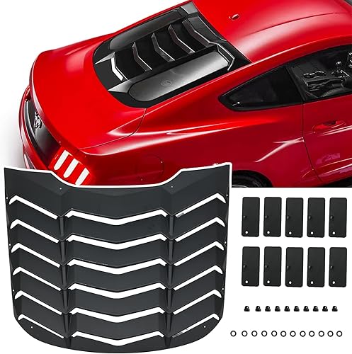 ACMEX Rear Window Louver, Windshield Sun Shade Cover Compatible with Ford Mustang 2015 2016 2017 2018 2019 2020 2021 2022 2023, Mustang Visors