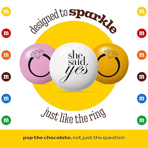 Miniatura 3 de M&M'S - Caramelos de compromiso de chocolate con leche, 5 libras de dulces a granel para fiestas de compromiso, regalos de compromiso y barra de
