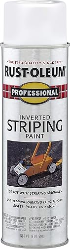 Miniatura 14 de Rust-Oleum P2548849-6PK Pintura en aerosol profesional para pintar rayas invertidas, 18 onzas, amarillo de tráfico, paquete de 6 unidades