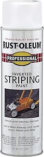 Rust-Oleum 2593838 Professional Inverted Striping Spray Paint, 18 oz, White