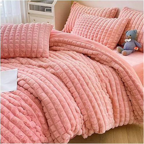 Miniatura 3 de Bed, Winter Plush Bedding Set Plush Warm Quilt Cover Bed Sheet Set with Pillowcase 4pcs Double Duvet Cover Set