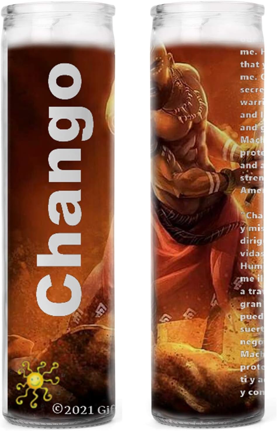 Santeria Collection Shango O Chango Vela Roja Con Imagen a Todo Color - Sets DE 2 o 4 (4)