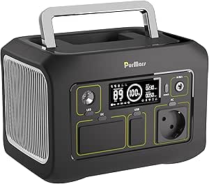Powerbank Powerstation 300W (Max.500W), 288Wh (90.000mAh) Tragbares Powerbank mit 230V-Rein-Sinuswellen-AC, LiFePO4-Batterie Powerstation, geeignet für Outdoor Camping, Reisen und Notfälle.
