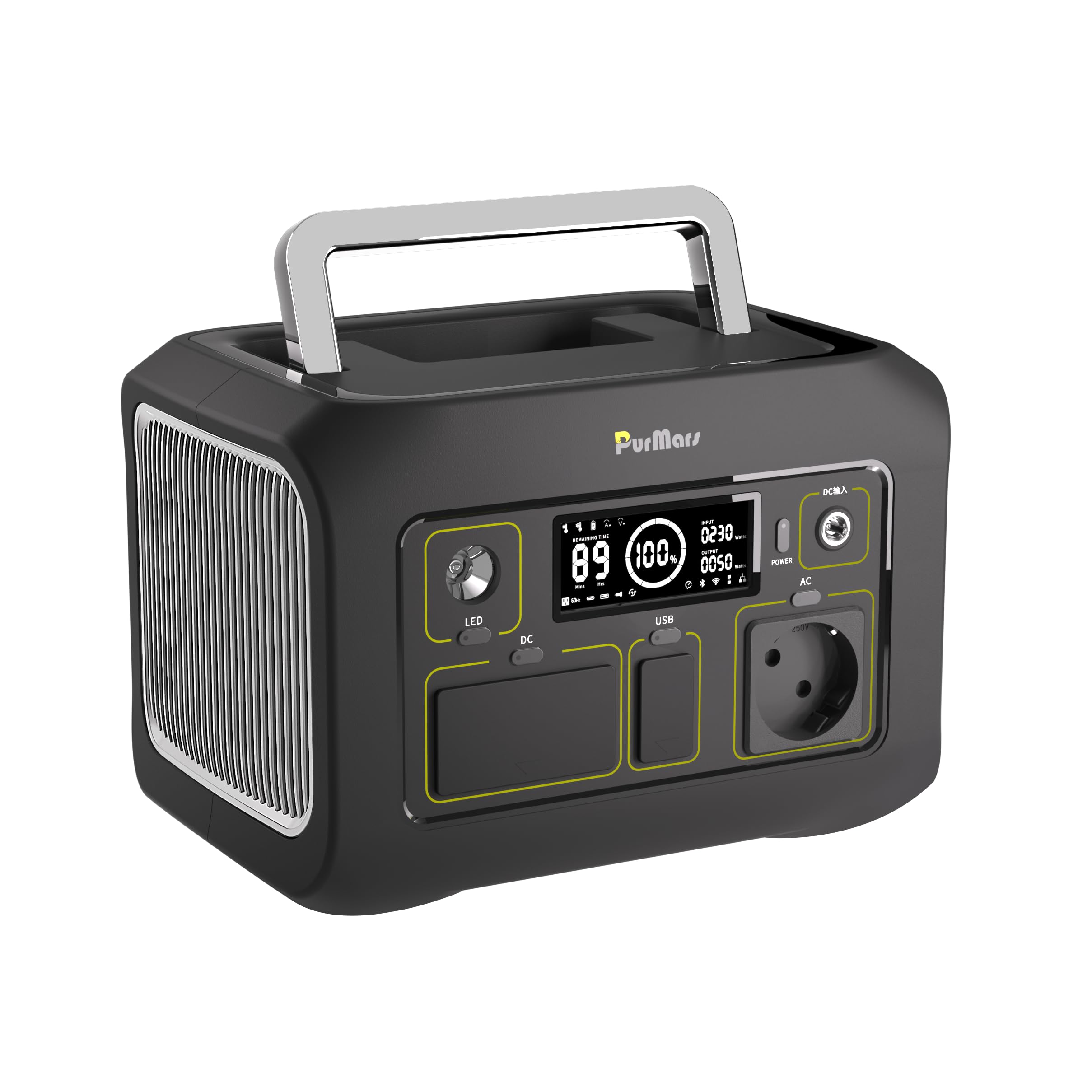 PurMars Powerbank Powerstation 300W (Max.500W), 288Wh (90.000mAh