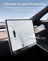 Vista 7 de ESR Protector de pantalla de vidrio templado para Tesla Model 3 Highland (2024), película de vidrio mate con kit de alineación, resistente a