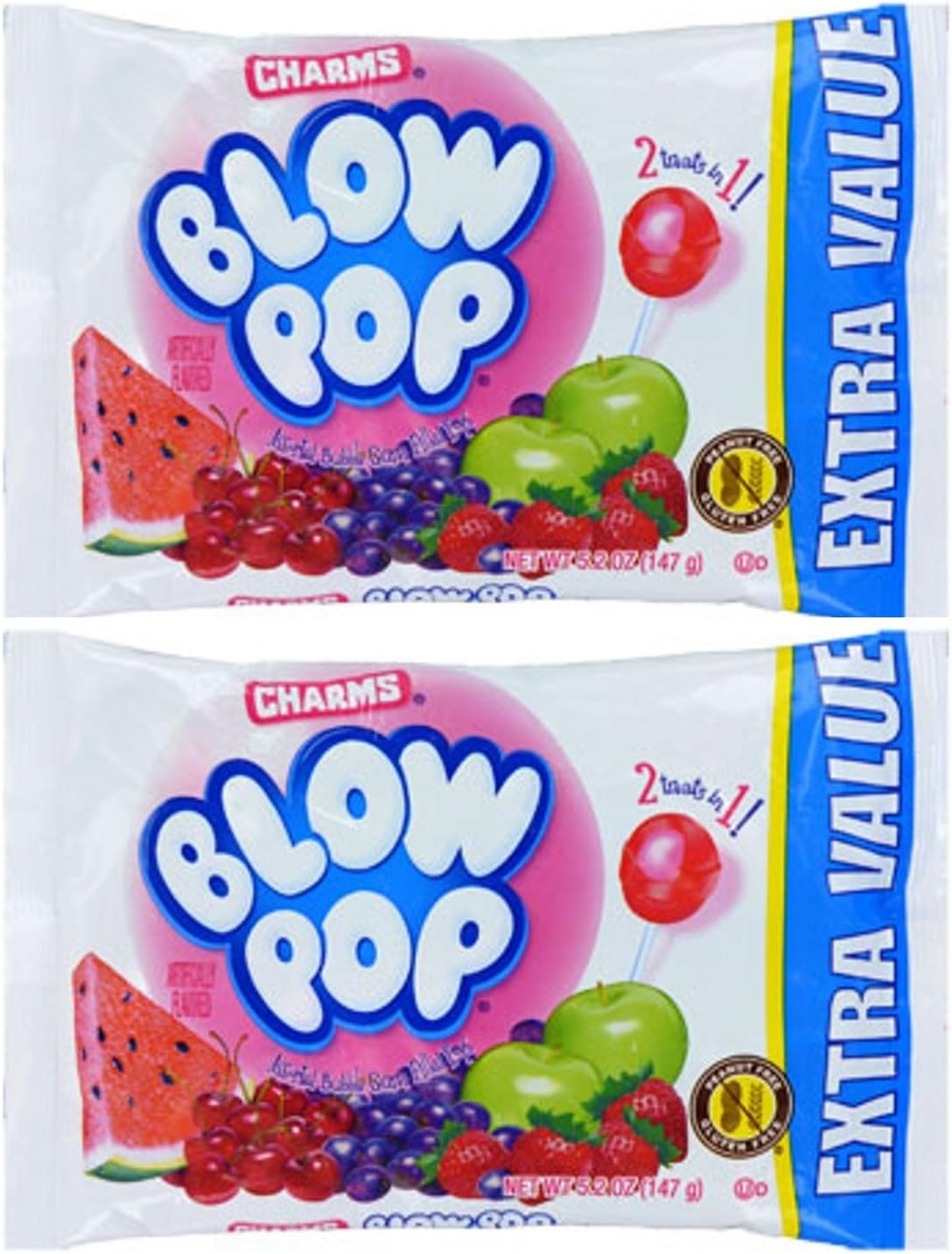 Charms Blow Pops, 5.2-oz. Extra Value Bag (Pack of 2)