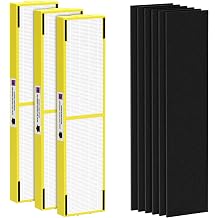 3 Pack FLT5000 True HEPA Replacement Filter C, Compatible with Germ-Guardian AC5000, AC5000E, AC5250PT, AC5350B, AC5350BCA, AC5350W, AC5300B, CDAP5500B, AP2800CA Air Purifiers